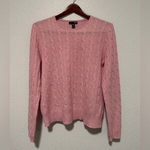 Cable Knit Cashmere Sweater, Size L